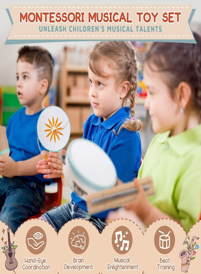 Rmischolar Baby Musical Instruments - Montessori Musical Toys for Toddlers 1-3, Wooden Percussion Instruments Set, Kids Preschool Educational Music Learning Toys, Birthday Gifts for Boys Girls (Neutral) - Image 5